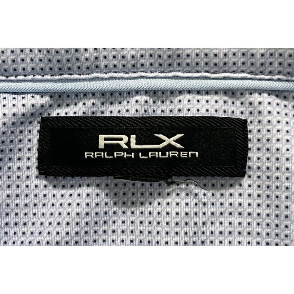 RLX RALPH LAUREN Golf Polo Shirt Mens XL Blue Dot S/S Performance Super Soft